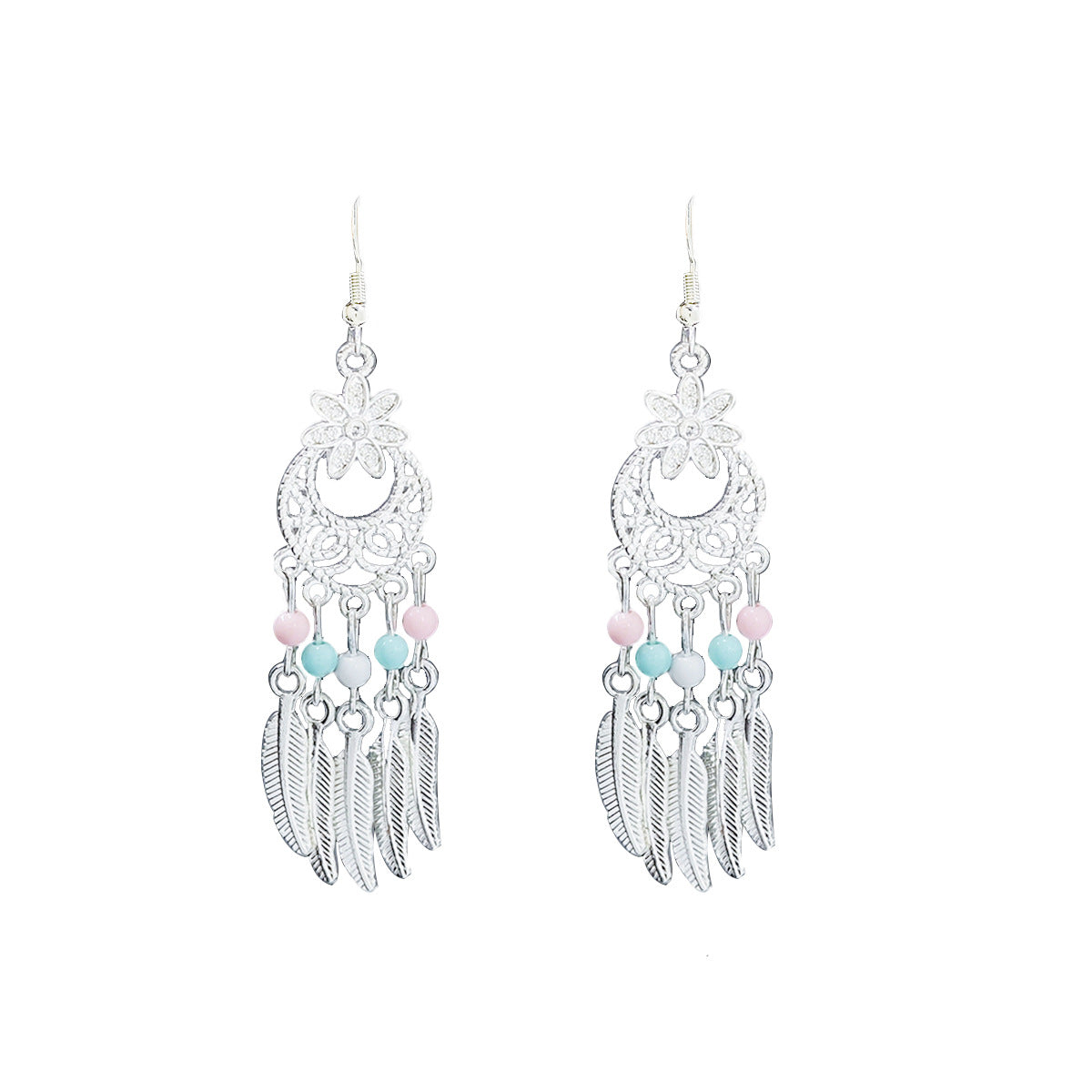 Geometric Round Ethnic Bohemian Retro Tourist Attractions Long Earrings
