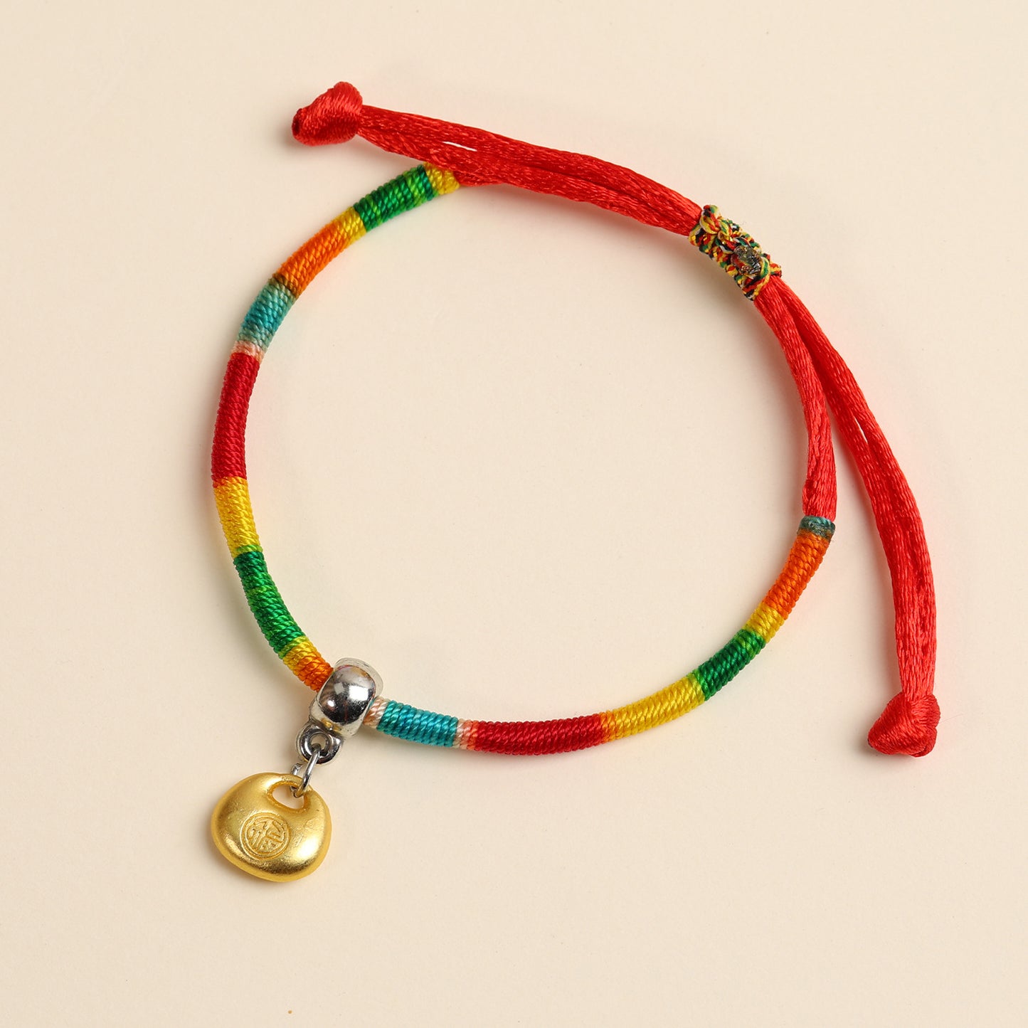 Children's Colorful Braided Rope Alloy Small Dragon Boat Festival Hand-woven Bracelets