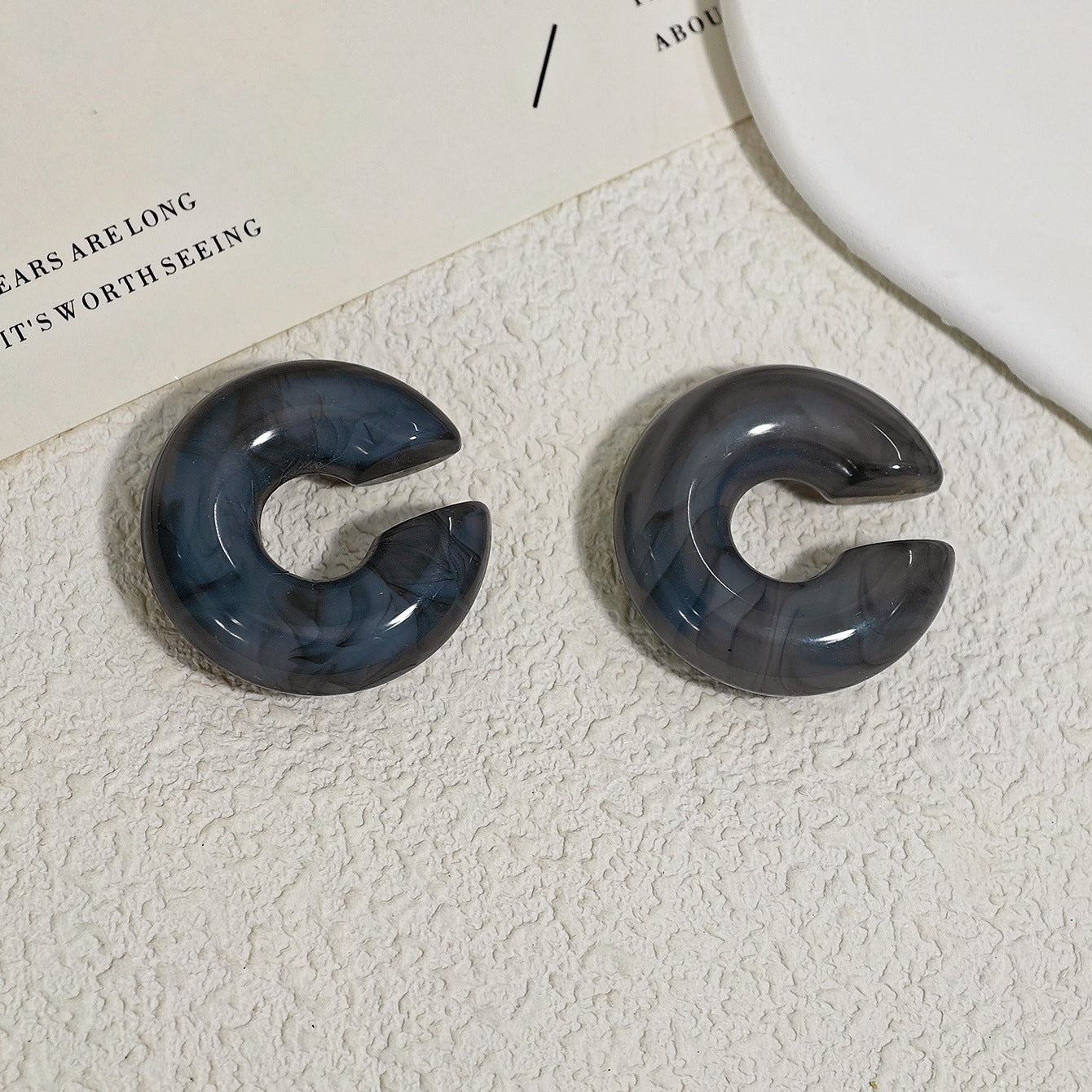 Acrylic Candy Color Matte Simple Design Ear Clip