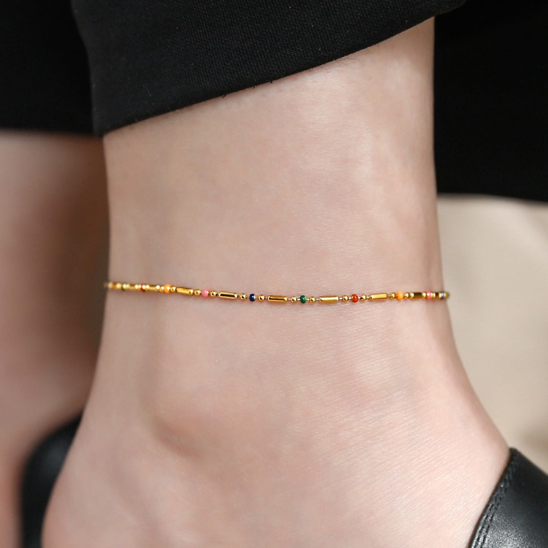 Korean Style Fresh Elegant Simple Personality Commute Rice Bead Chain Jewelry Set