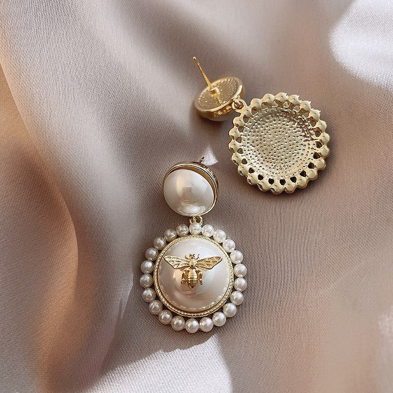 Pearl Sier Needle Short Hair High-grade Fashion Earrings