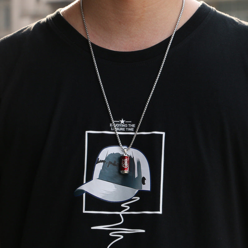 Women's & Men's Coke Can Pendant And Hip Hop Versatile Necklaces