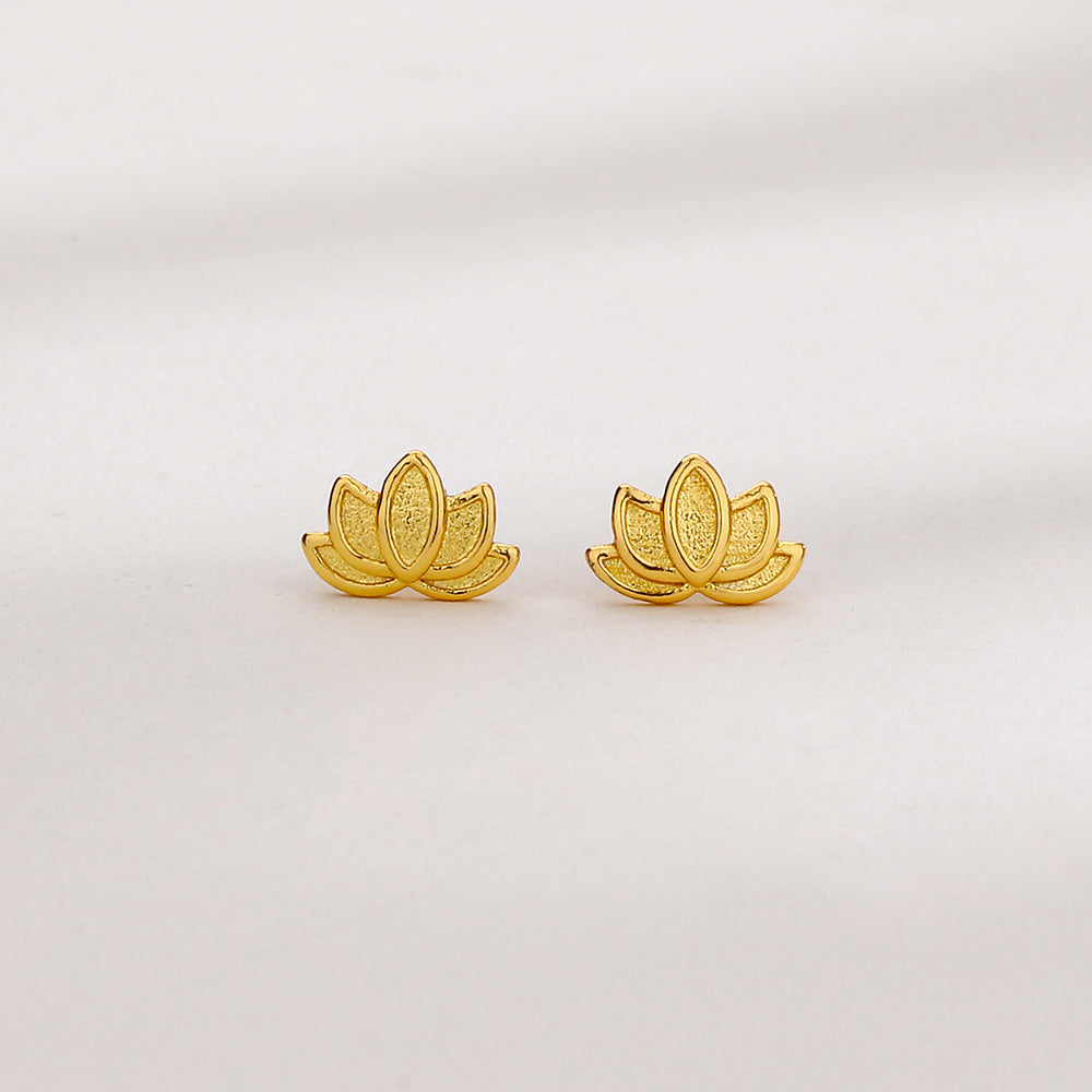 Gold Plated Palace Retro Style Small Earrings