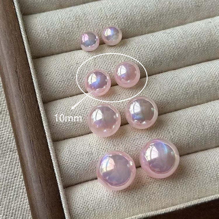 Women's Pearl Steamed Bread For Simple Compact Stud Earrings
