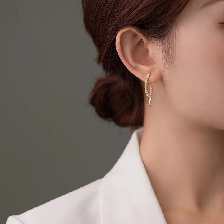 Women's High-grade Fashion Earless Fashionable Exquisite Micro Inlaid Zircon Mosquito Ear Clip
