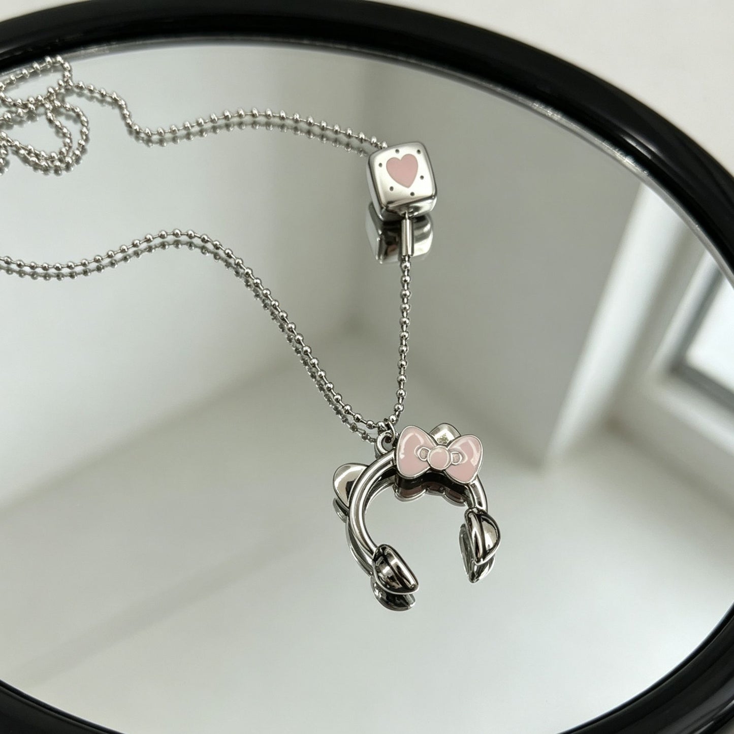 Headset Long Titanium Steel Female Niche Creative Sweet Cool Style Necklace