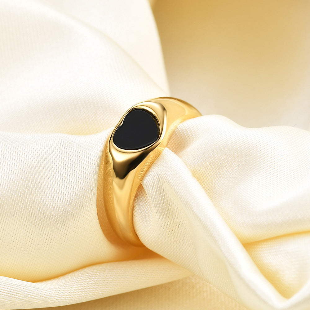 Simplicity Minimalism Shell Love Gold Stainless Rings