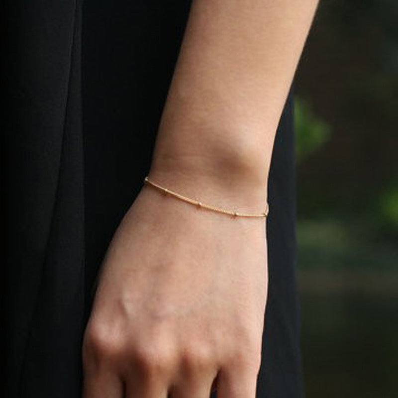 Popular Cold Style Simple Metal Chain Fashion Female Bracelet