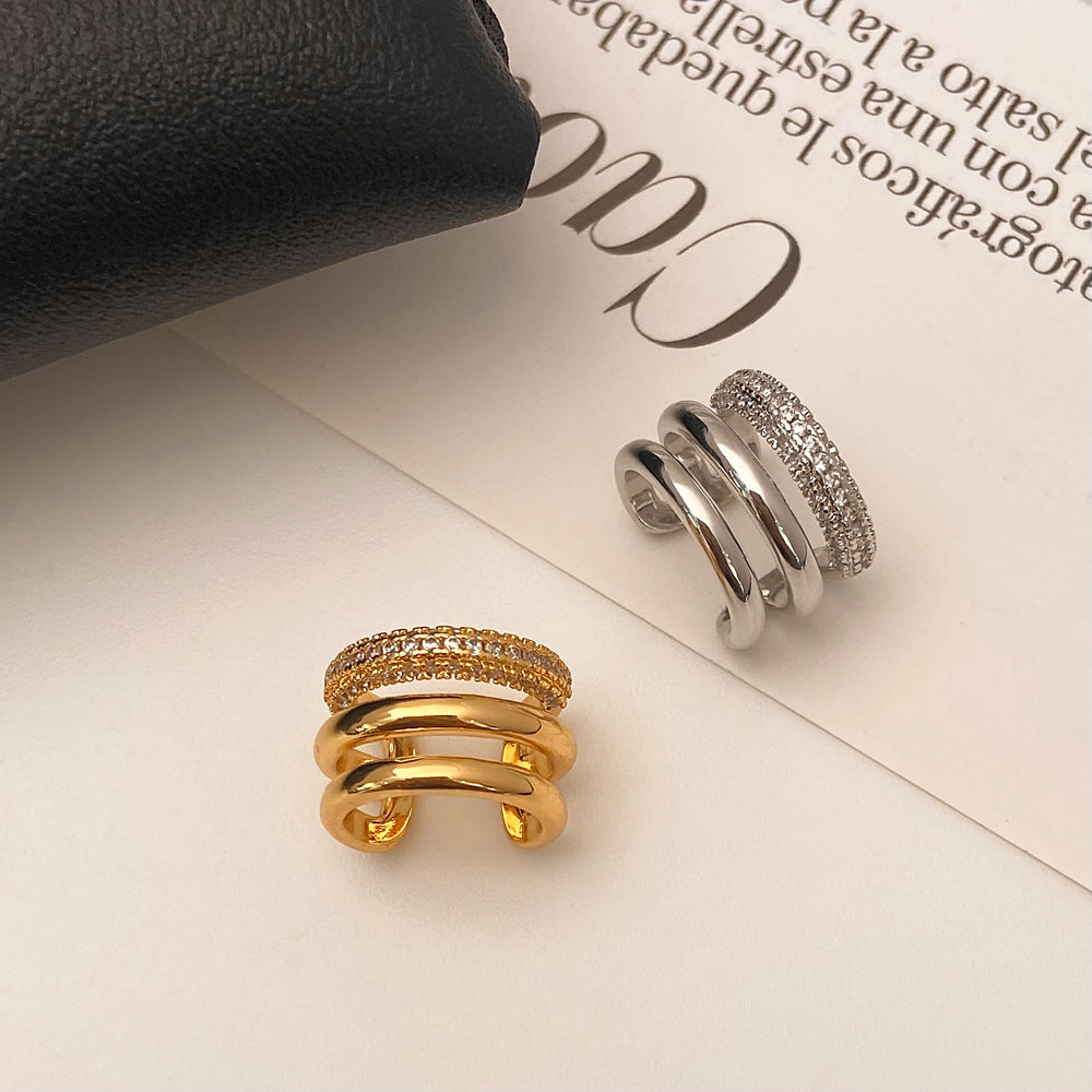 Personalized Zircon Summer Versatile High-grade Unique Light Ear Clip