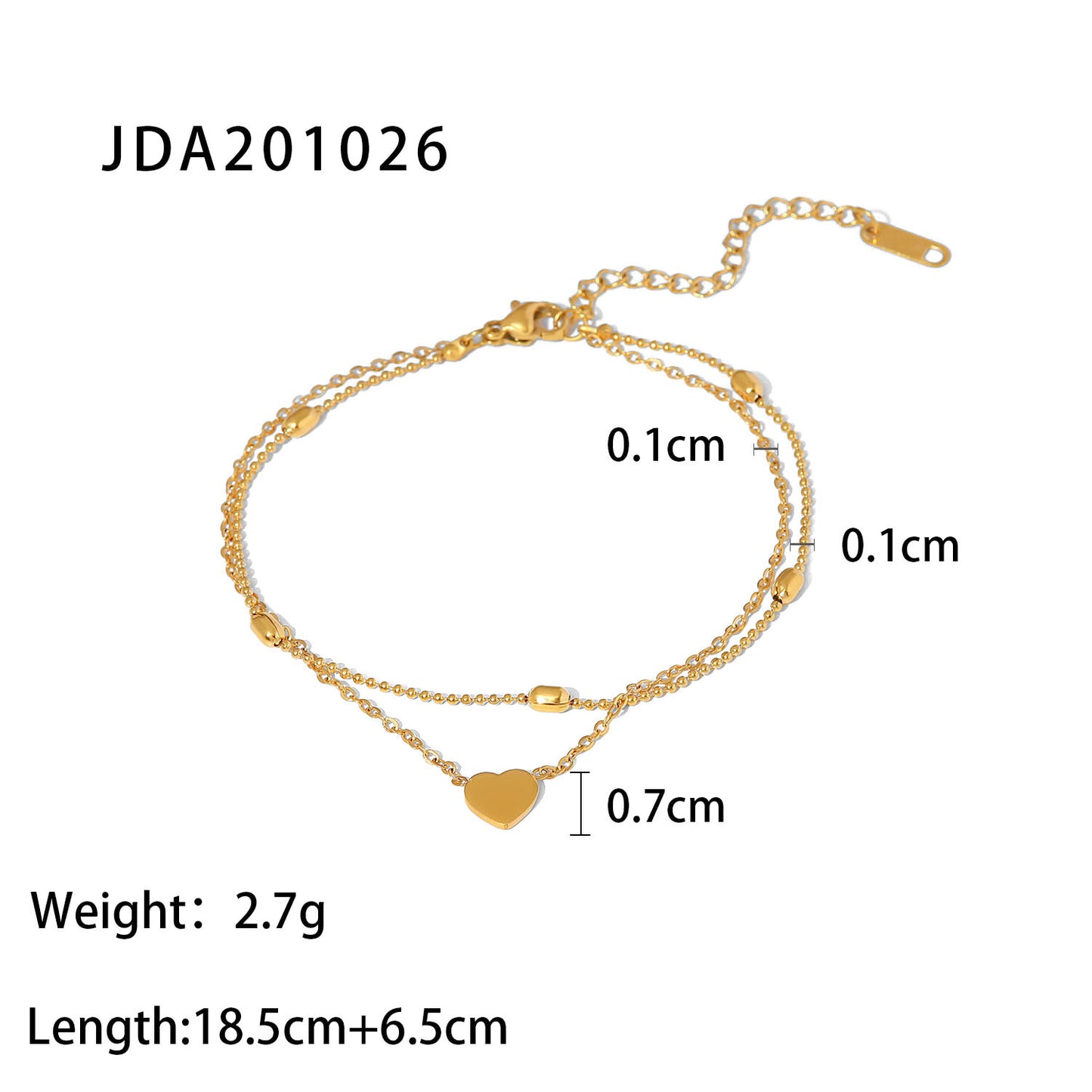 Women's Style Retro Gold Cross Fine Anklet Bracelets