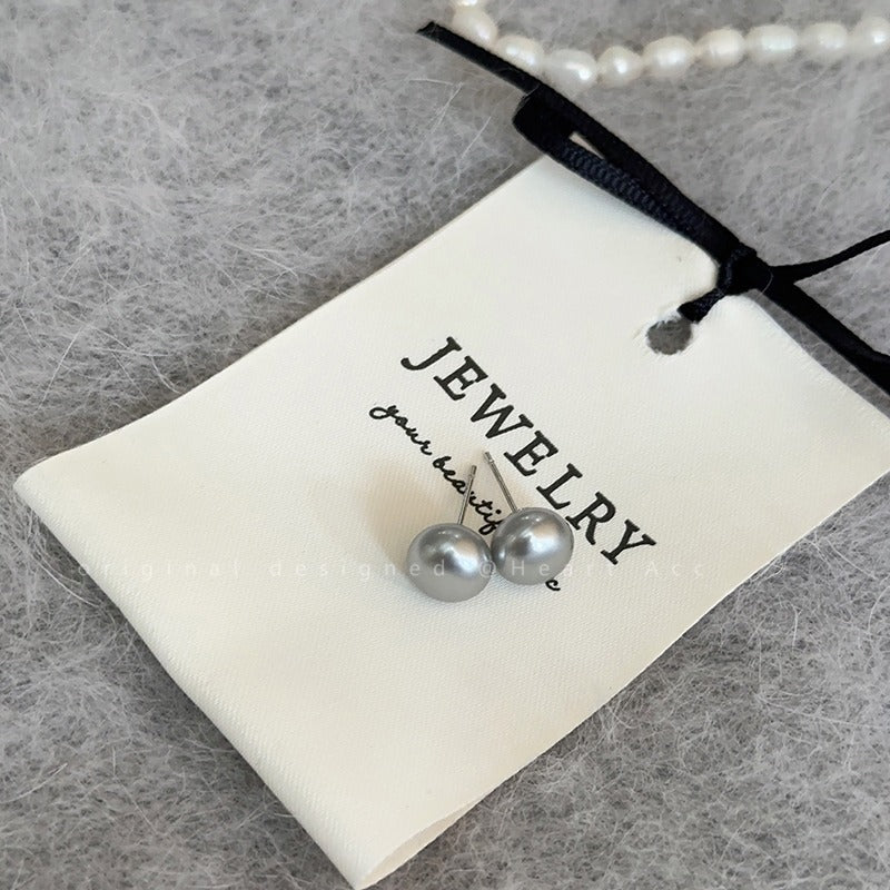 Women's Gray Pearl Light Luxury High-grade Elegant Wild Rings