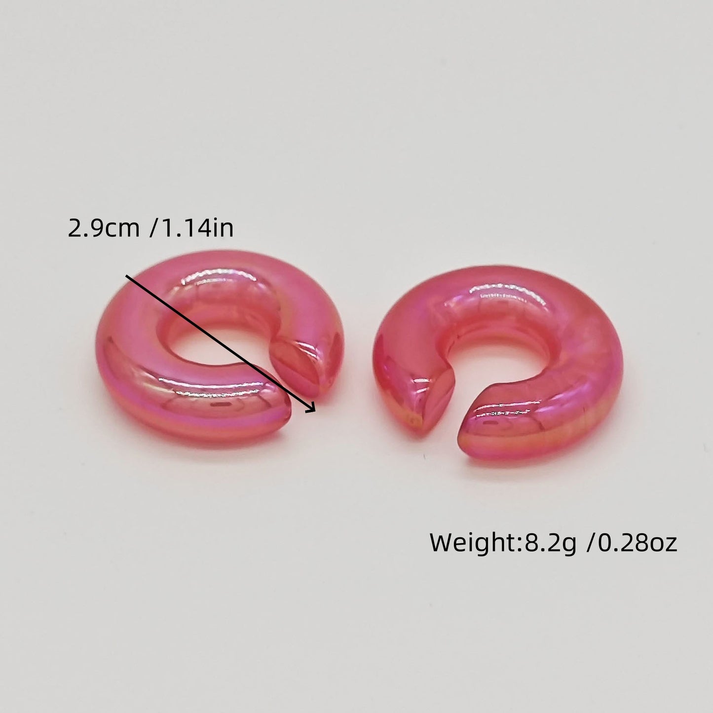 Acrylic Candy Color Matte Simple Design Ear Clip