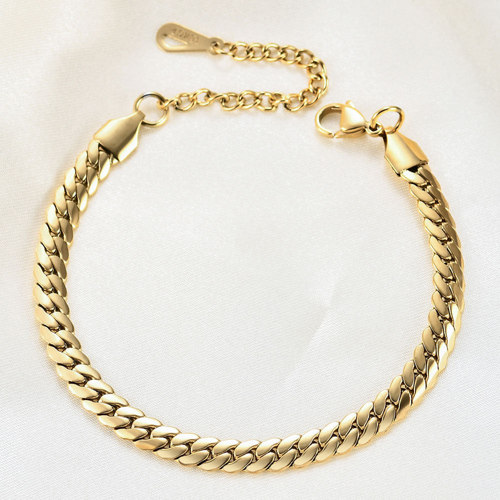 Fashionable Encrypted Cuban Link Chain Personalized Bracelets