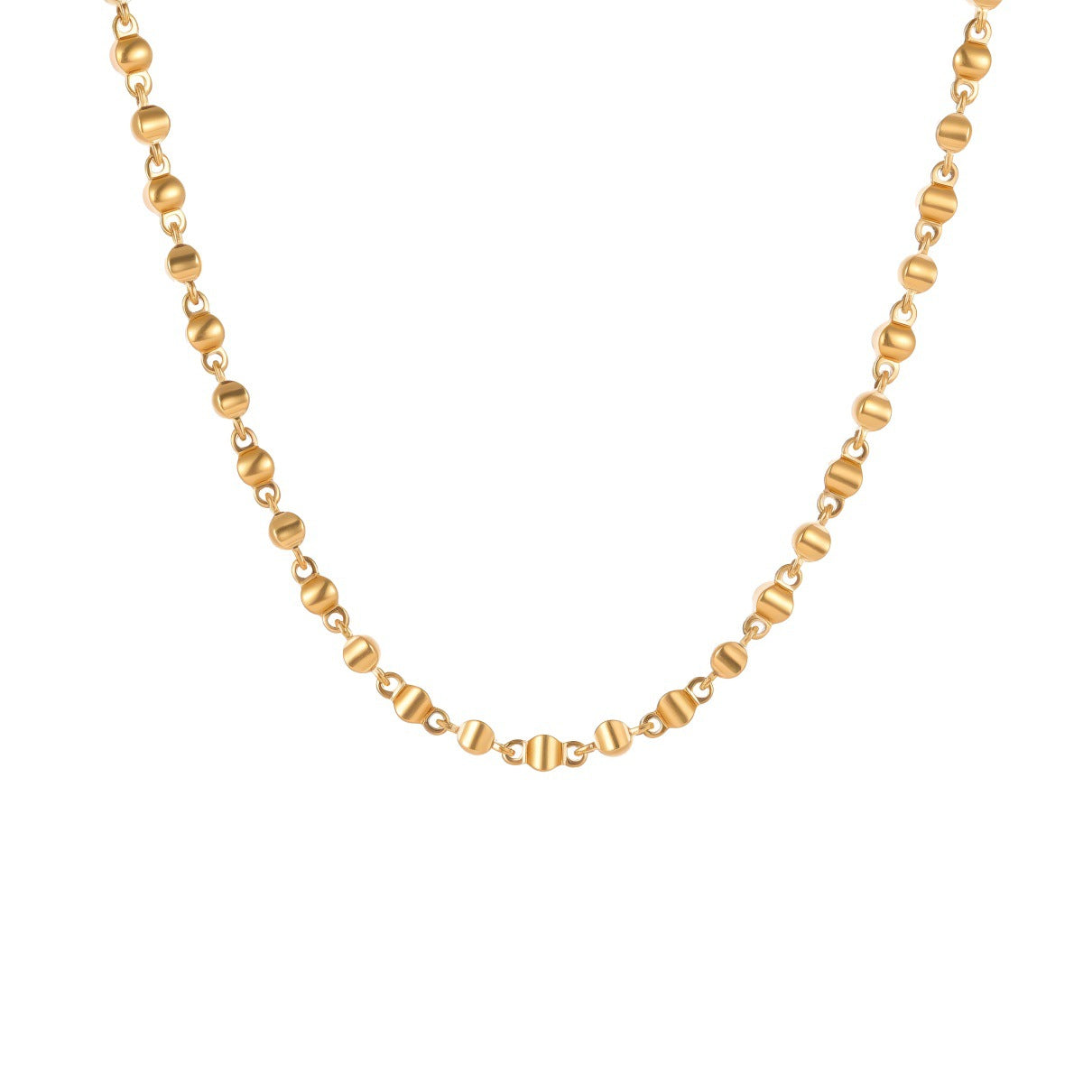 Stainless Steel Gold-plated Chain Series Female Advanced Jewelry Set