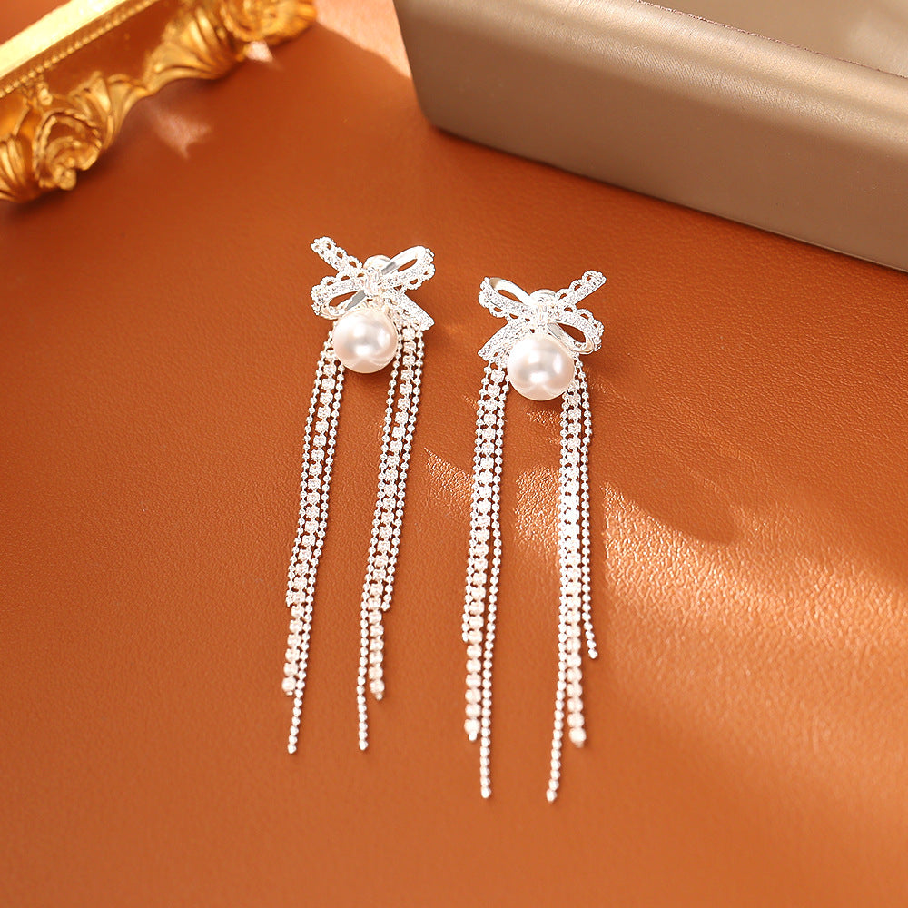 Women's Bow Long Tassel Fashion Elegant Graceful Exquisite Rings