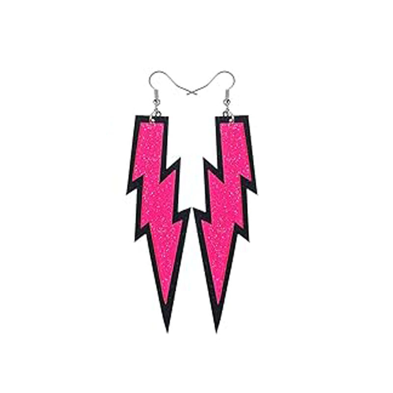 Women's Party Gathering Headband Kneecap Glasses Lightning Earrings