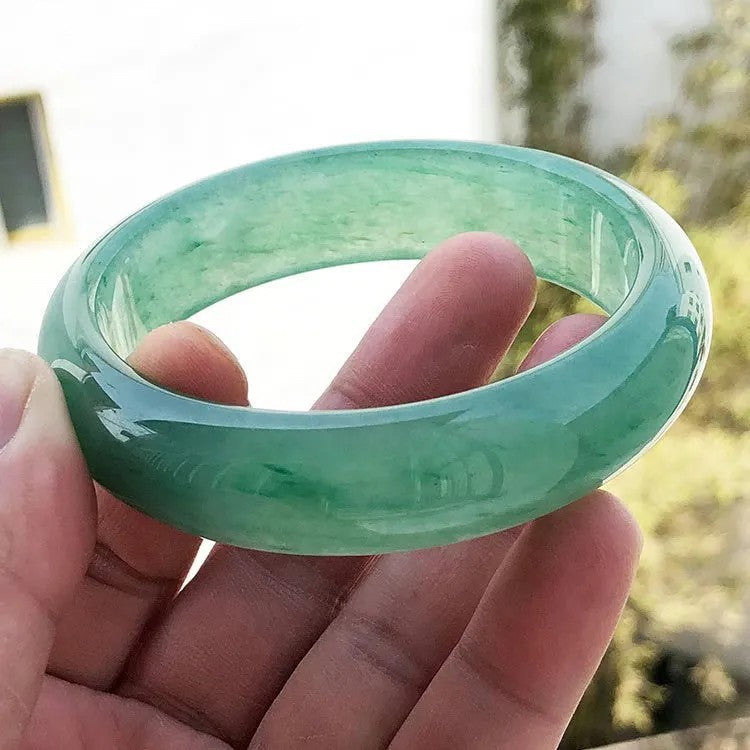 Natural Aventurine Jade Light Green Chinese Bracelets