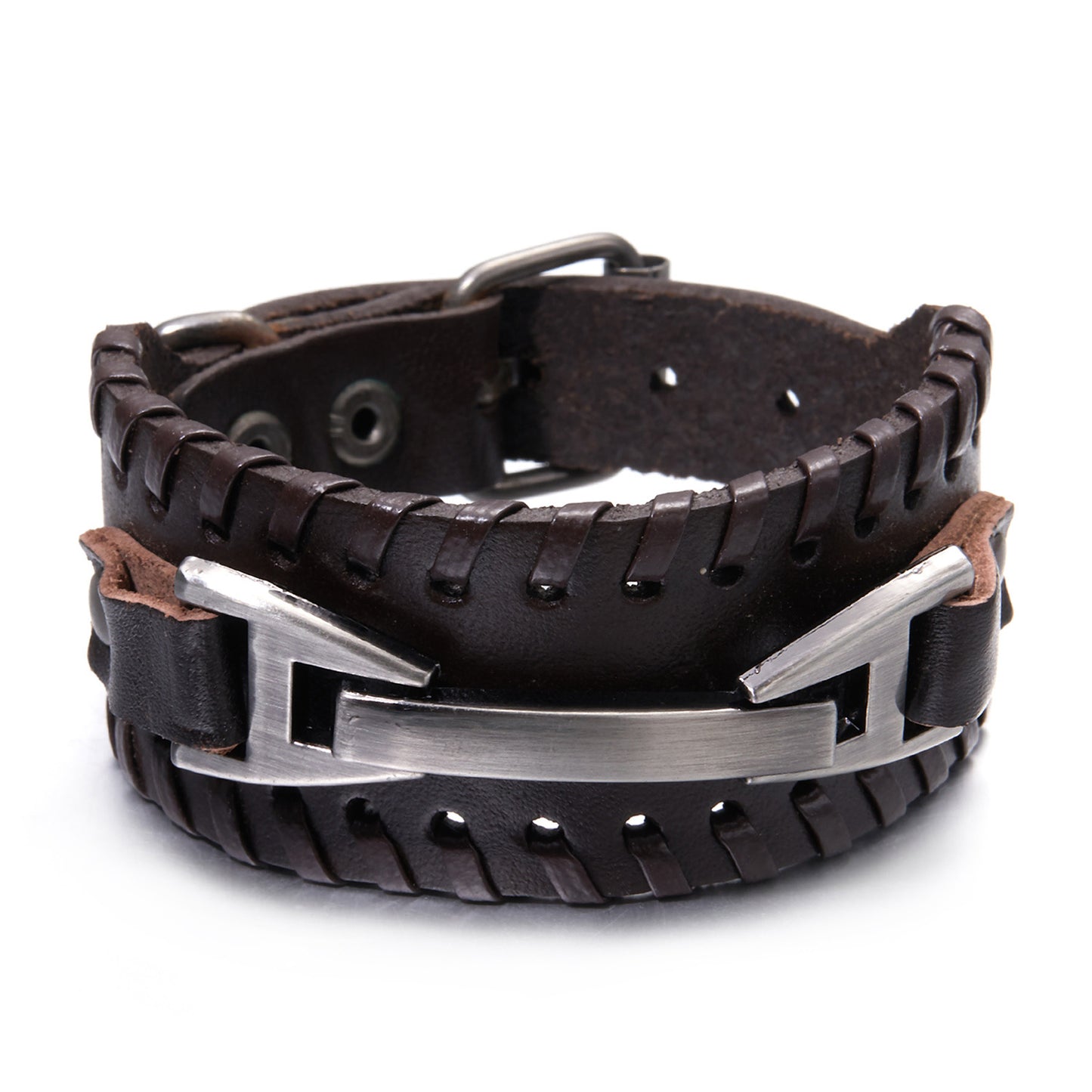 Herren-Retro-Armbanduhr aus Leder mit verstellbarer Schnalle und personalisierten Armbändern