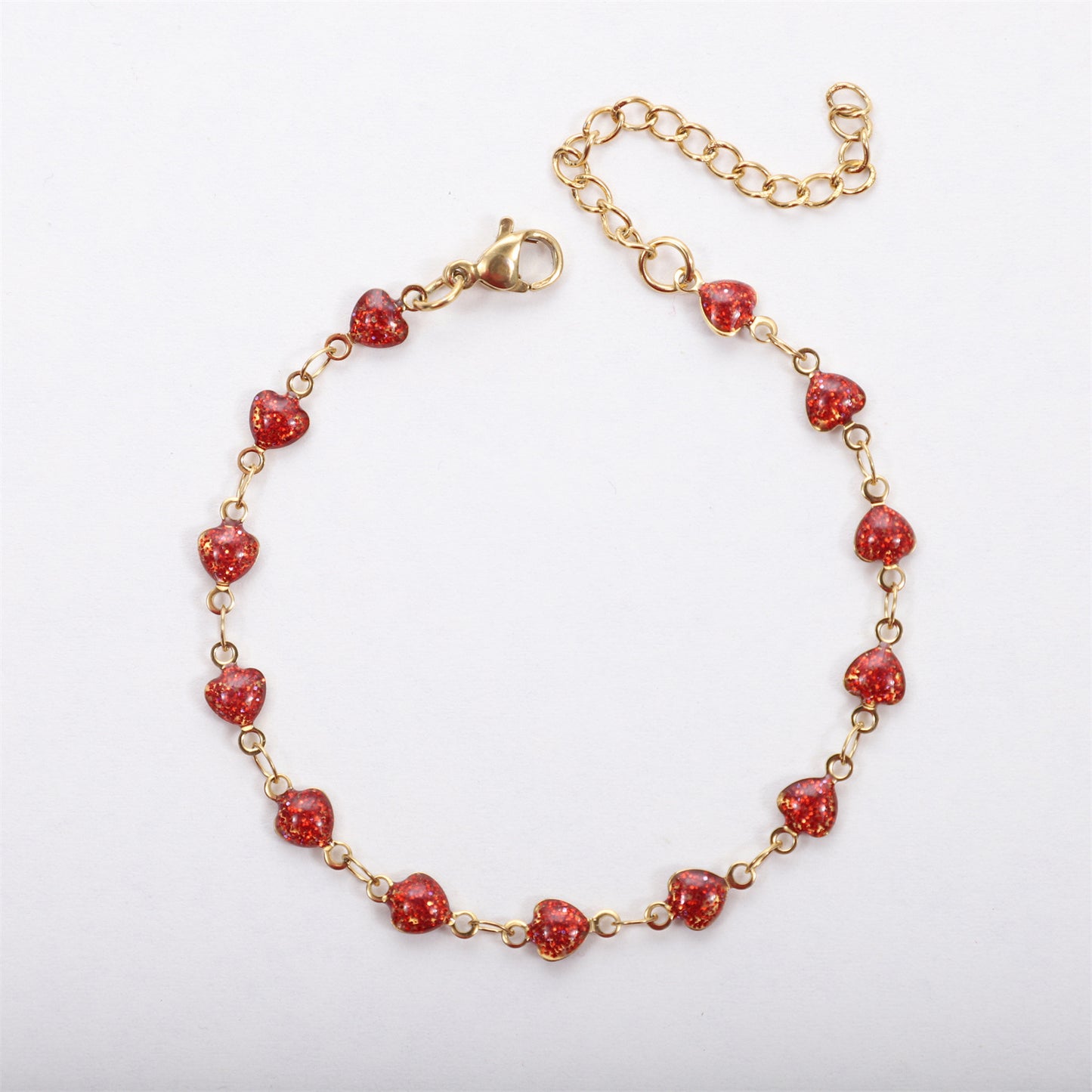 Stainless Steel Love Glitter Dripping Chain Fashion Personality Vertical Bracelet