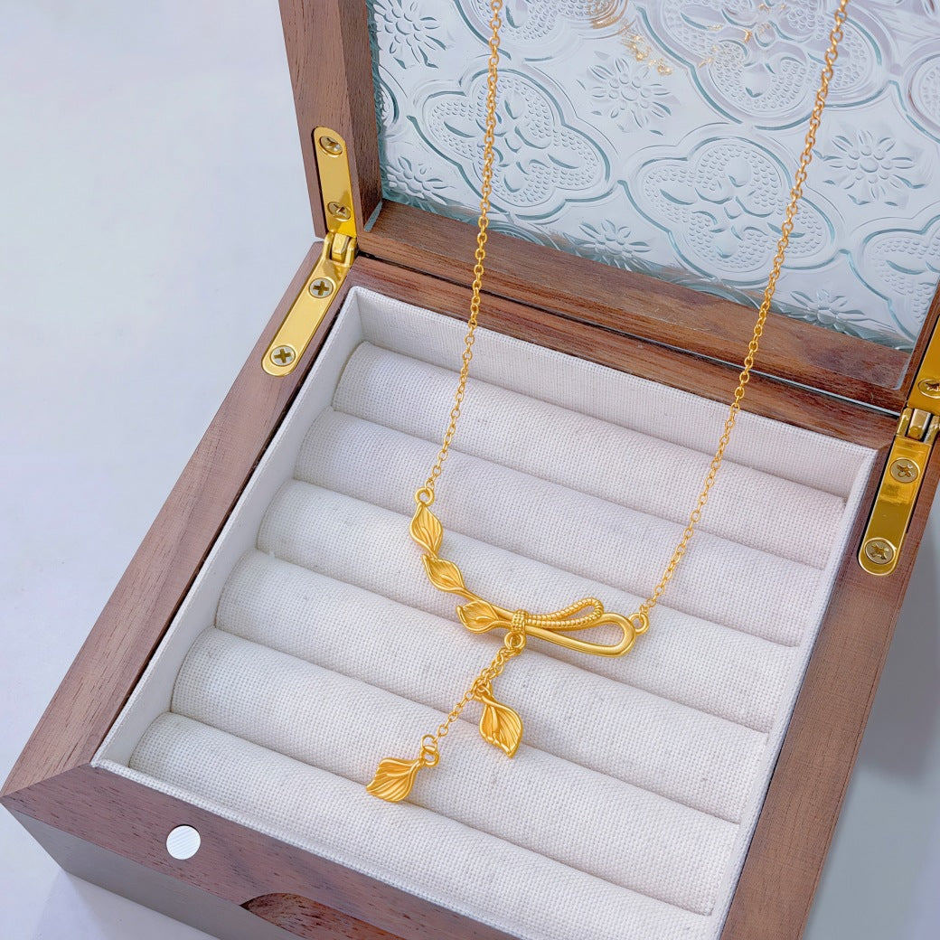 Ginkgo Leaf Variety Retro Affordable Luxury Fashion Design Necklace