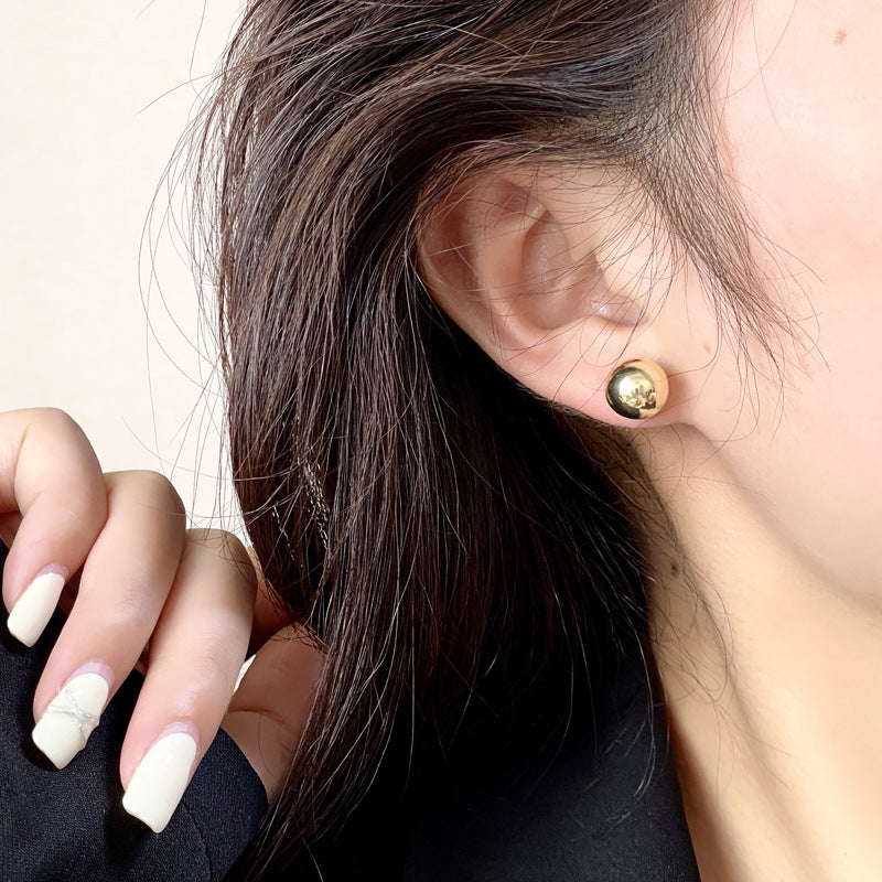 Fashion Simple Geometric Ball Metal Quality Earrings