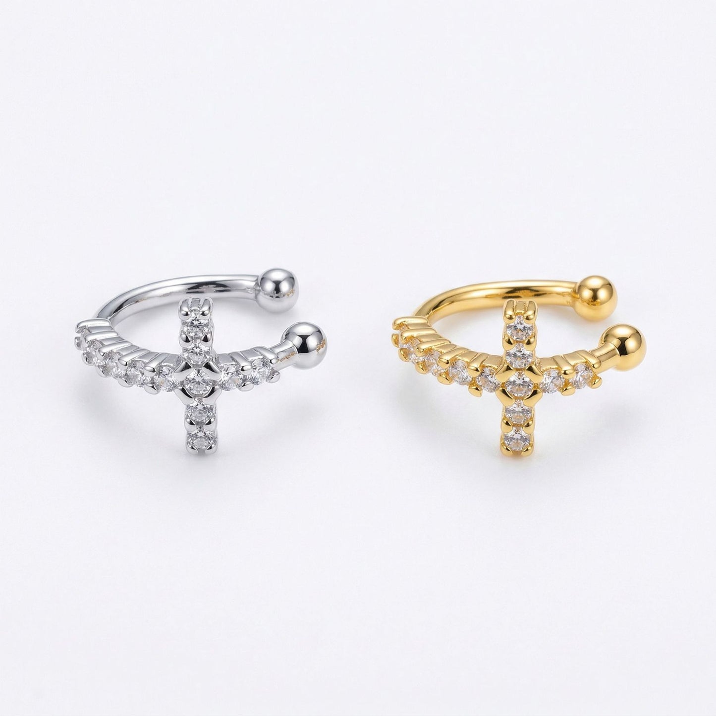 Copper Micro Inlaid Zircon Shaped Exquisite Versatile Without Ear Clip