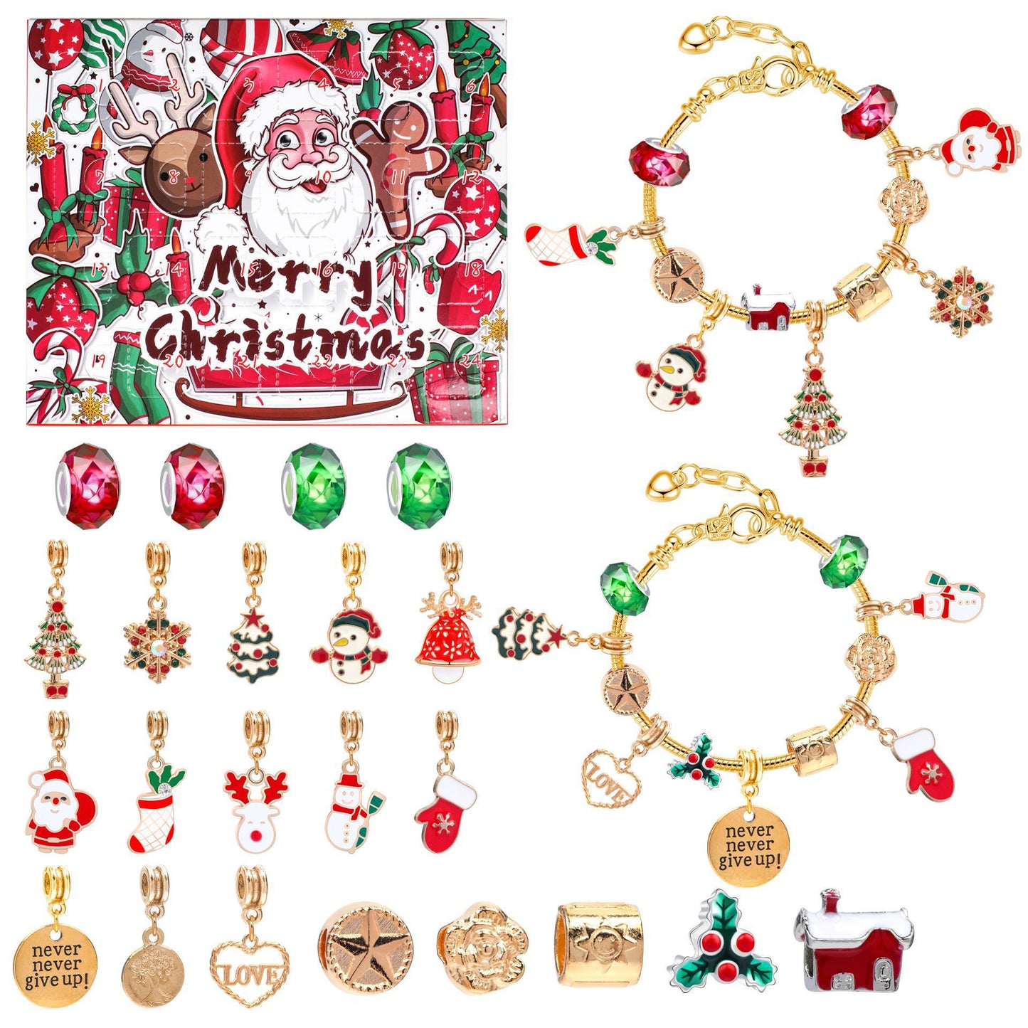 Advent Calendar Creative Snowman Christmas Blind Bracelets