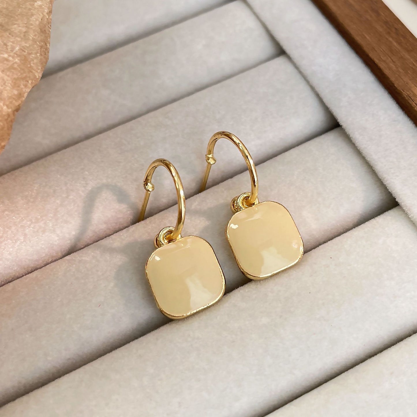 Women's Dripping Lovely Geometric Korean Sier Needle Earrings