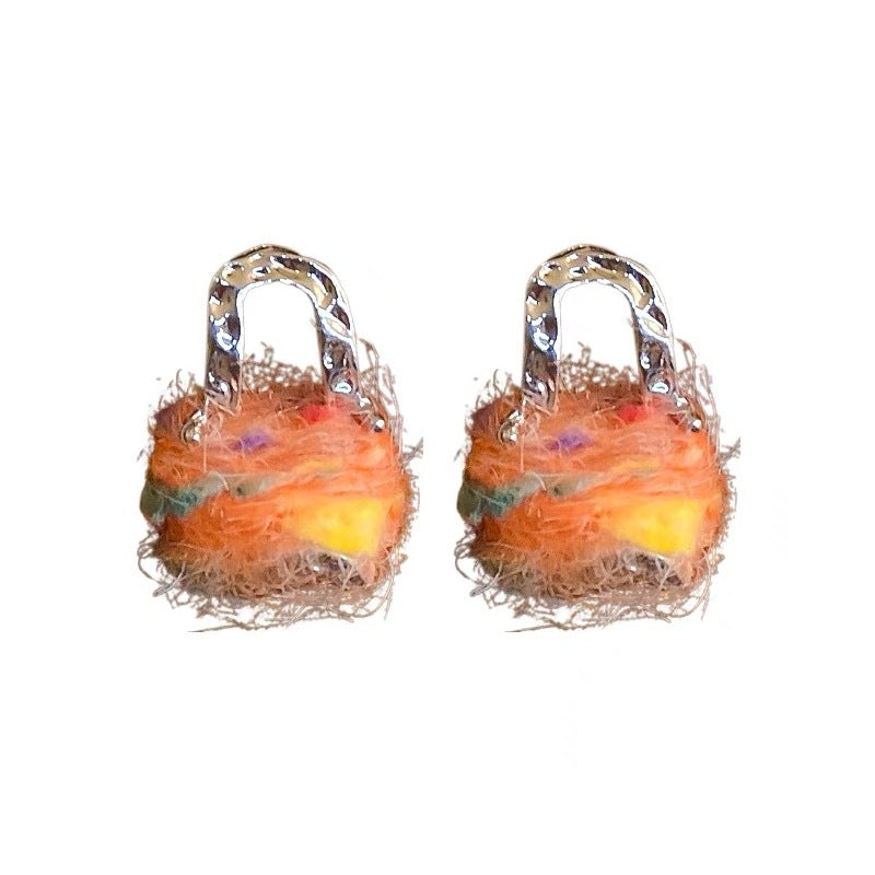 Bag Cute Korean Rainbow Color Exquisite Earrings