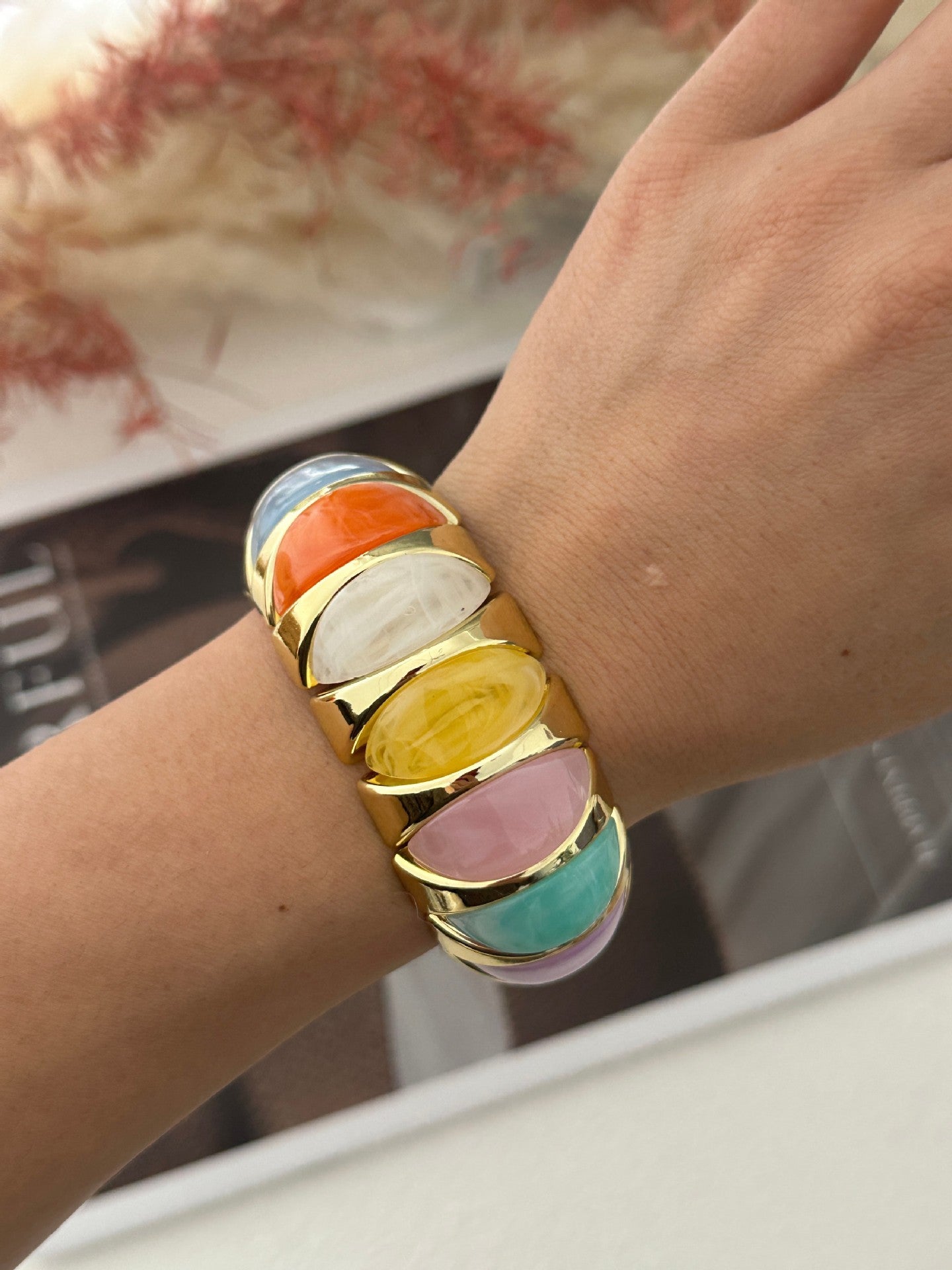 Dopamine Vacation Style Wide-brimmed Niche Design Bracelet