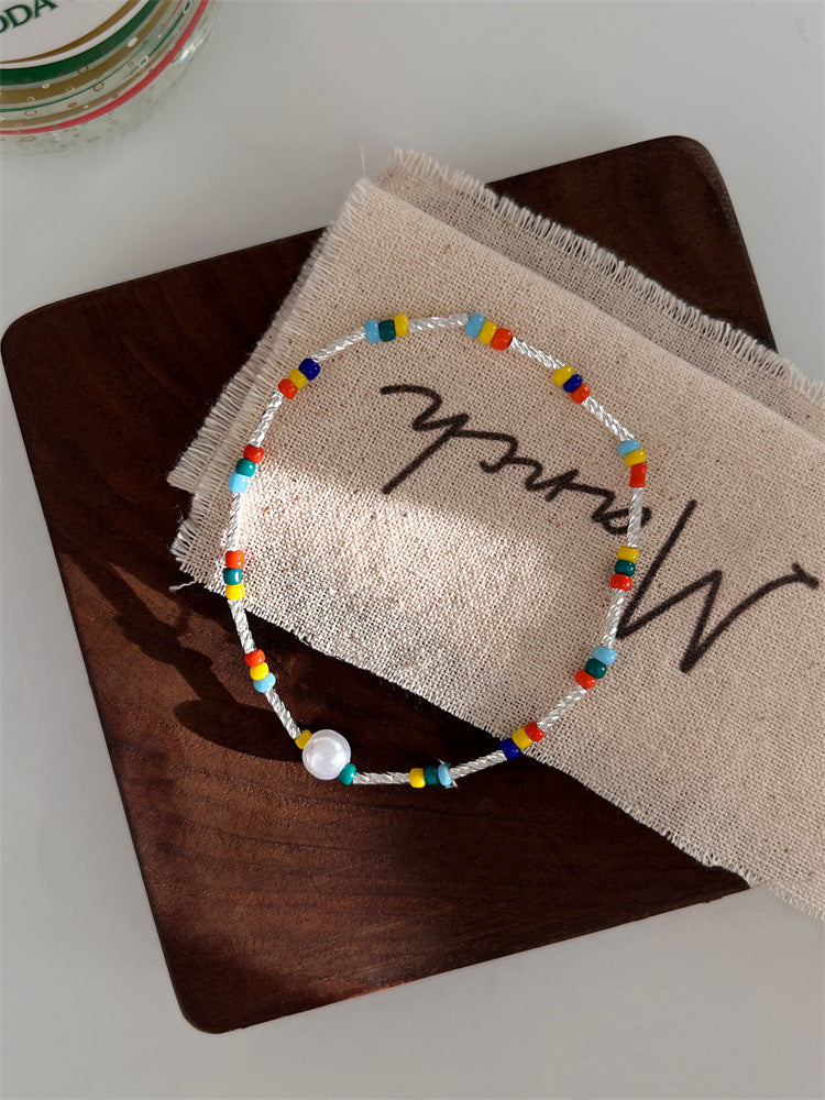 Bracelets de minorité de luxe légers pour femmes Smiley perlé