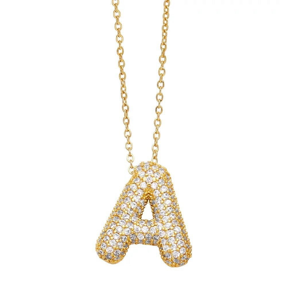 Bubble Balloon Letter English Female Graceful Pendants