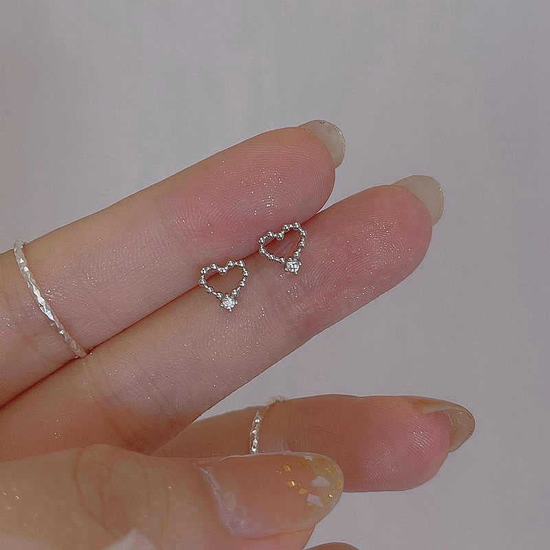 Round Beads Love Heart For Small Refined Rings