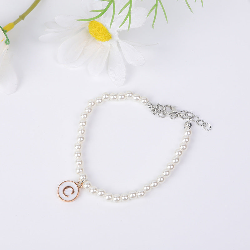 Simple Pearl English Your Name Female Bracelets