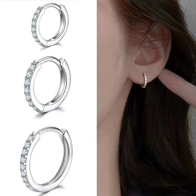 Circle Diamond Zircon Affordable Luxury Fashion Earrings