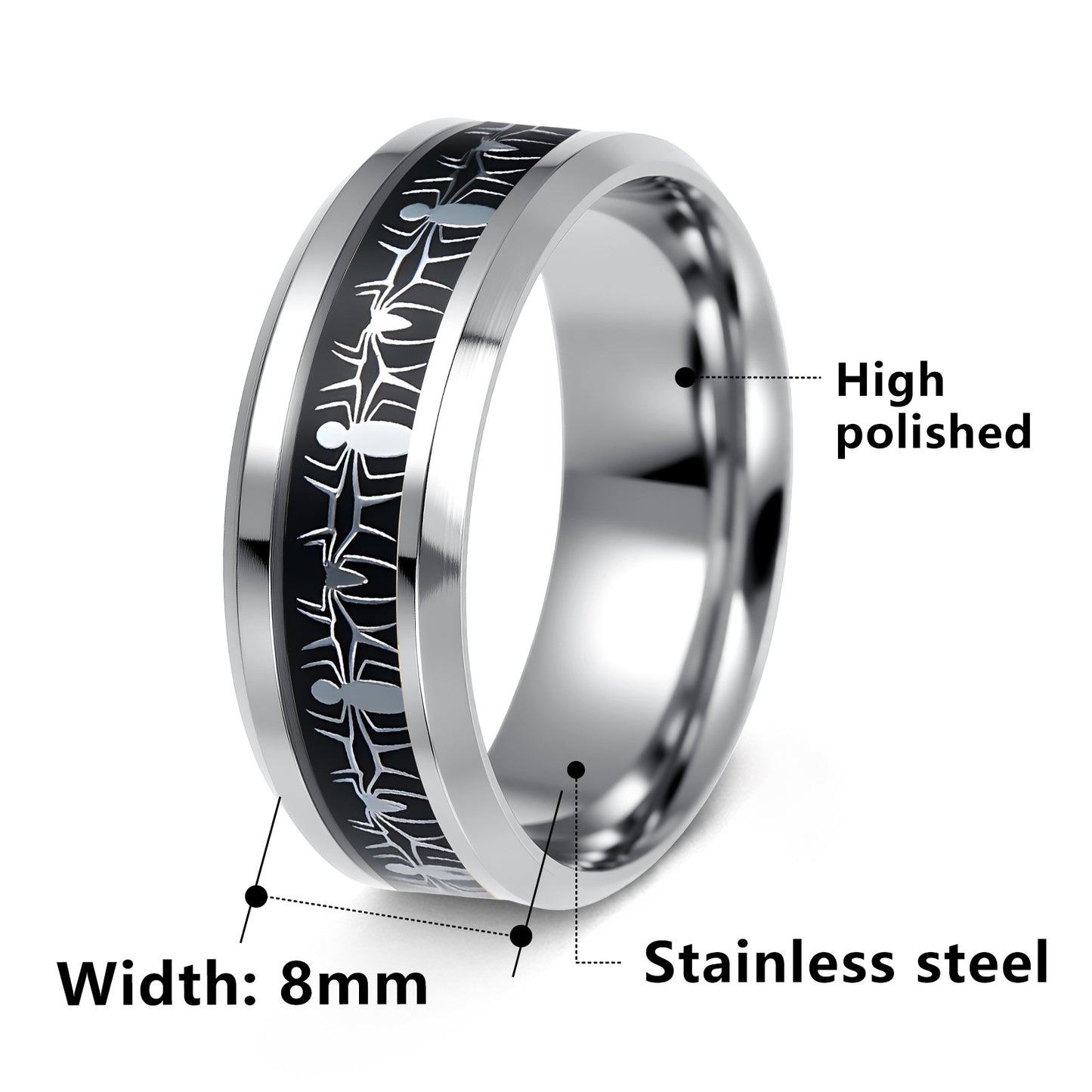 Women's & Men's Anime Movie Surrounding Spider Man Unique Titanium Ring