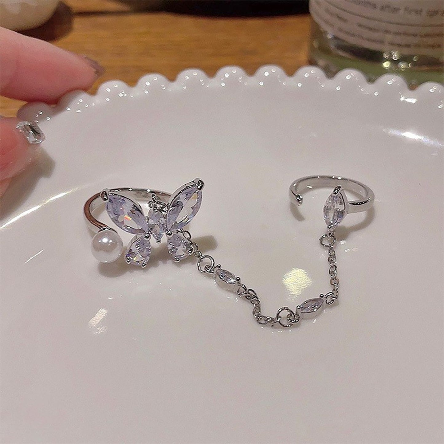 Light Luxury Butterfly Open Temperamental Minority Design Advanced Sense Ring