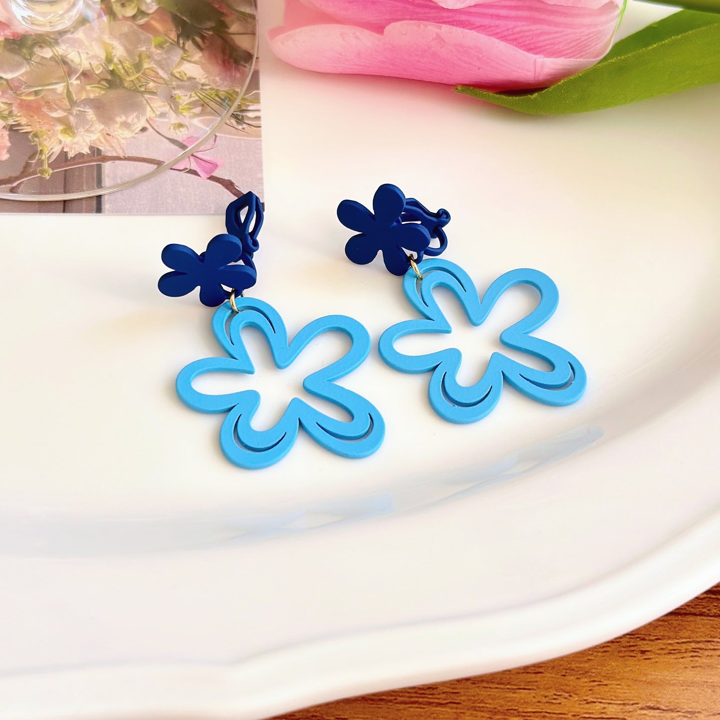 Sweet Dopamine Colored Flower Niche Temperament Simple Girly Without Rings