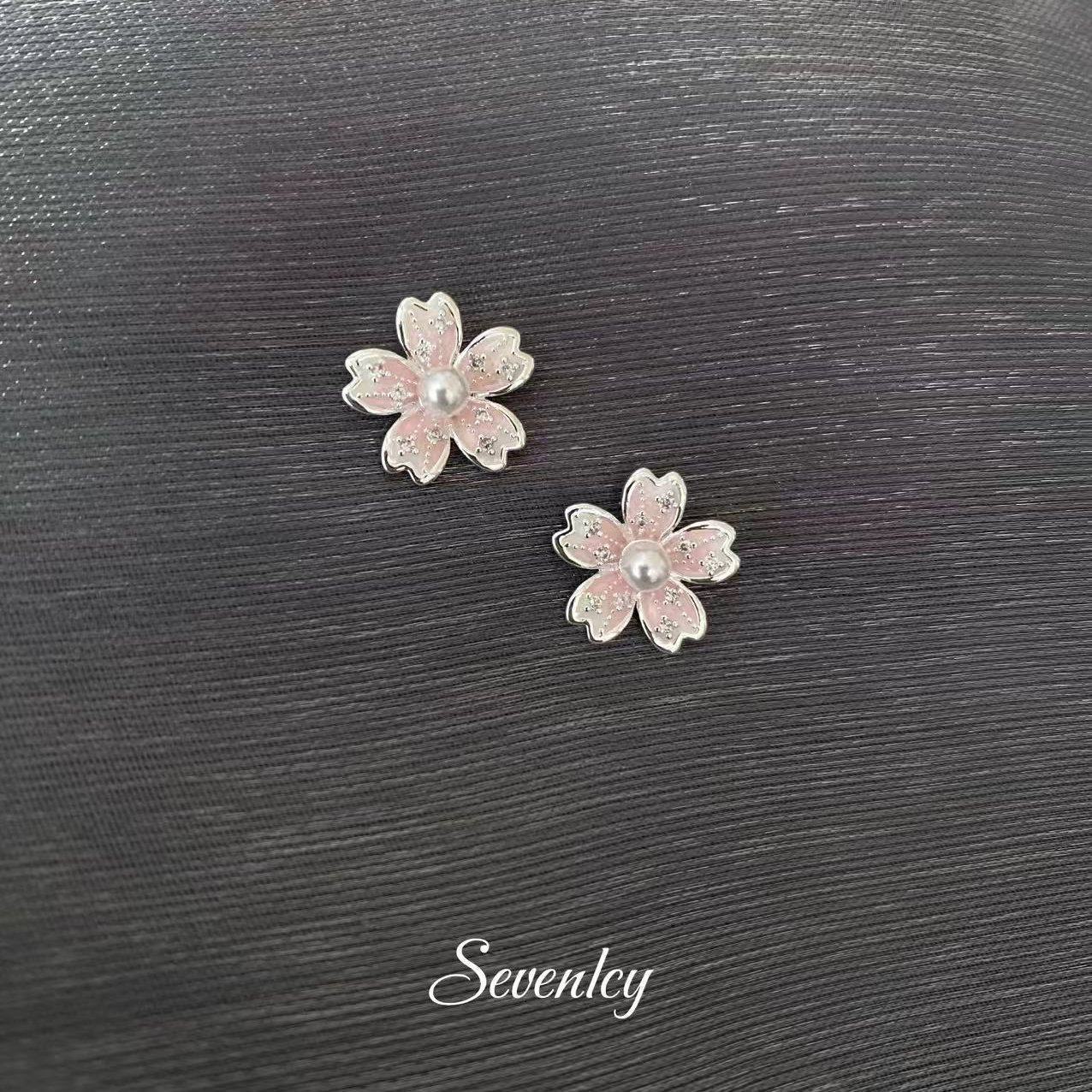 Cherry Blossom Special Interest Cute Flowers Fresh Spring Story Flower Earrings