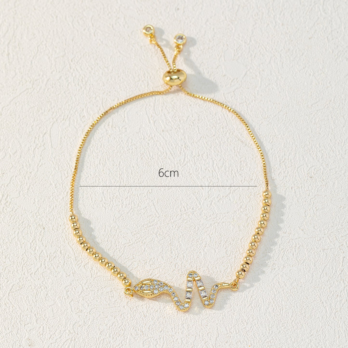 Women's Diamond Color Zircon Gold Snake-shaped Animal Bracelets