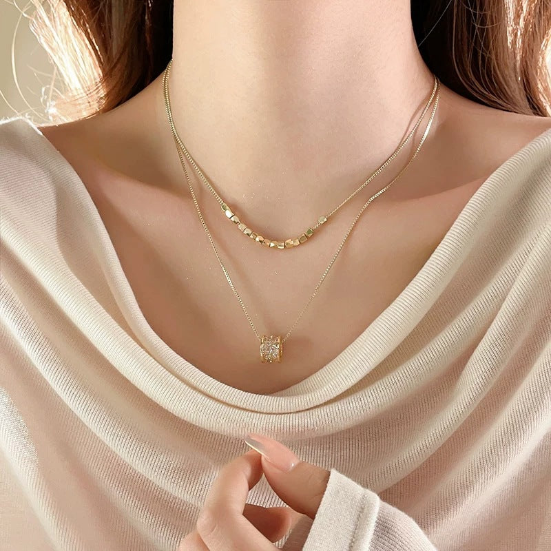 Women's Twin Light Luxury Minority Titanium Steel Clavicle Chain Necklaces