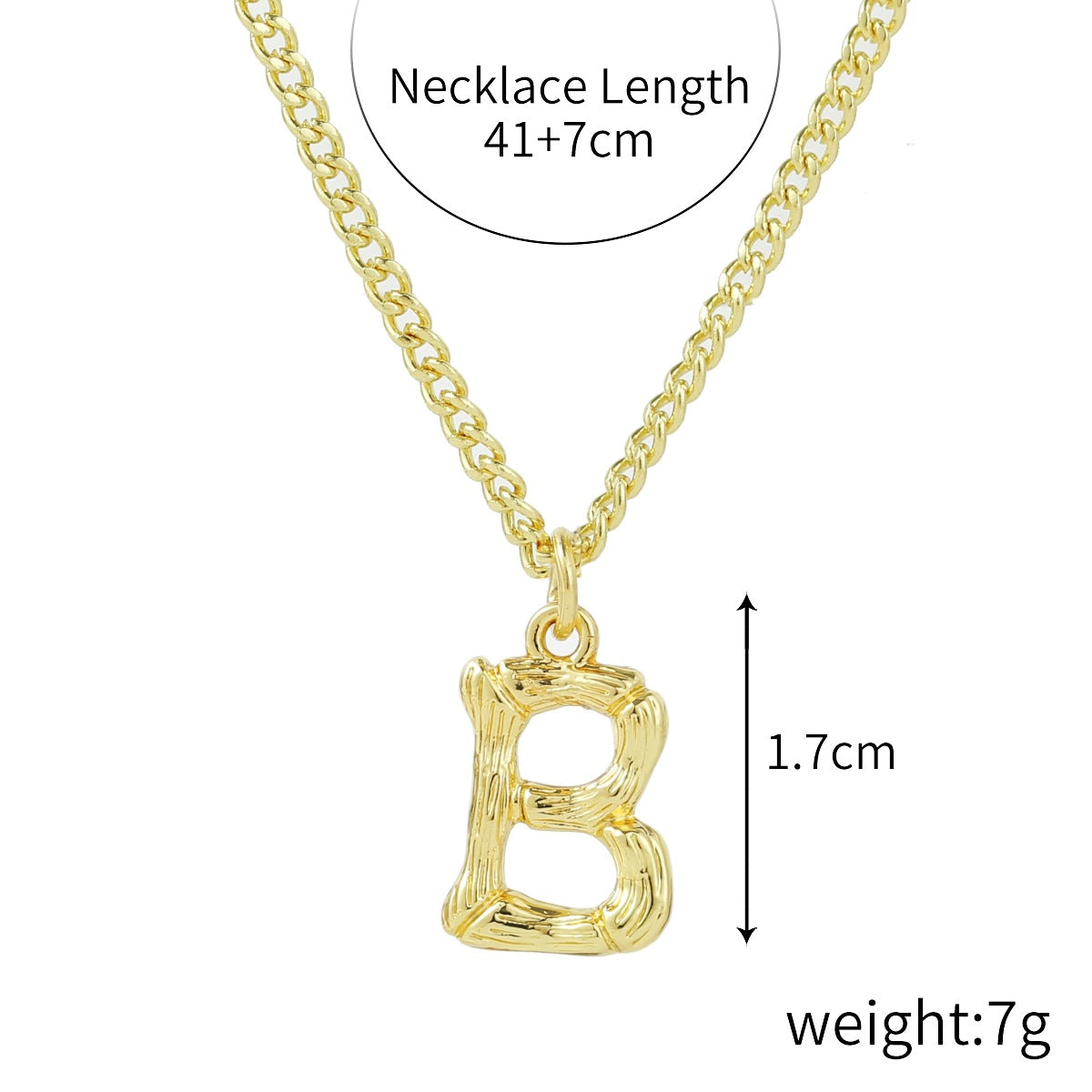 Women's Style Ornament Bamboo Letter Pendant Clavicle Necklaces