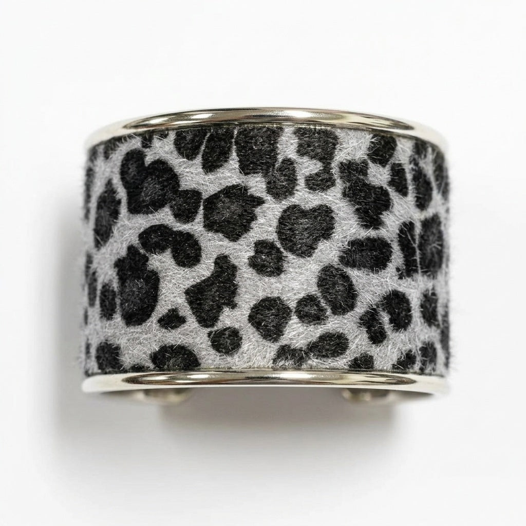 Zebra Print Wide Version Open-ended Fashion Retro Horse Fur Bracelet