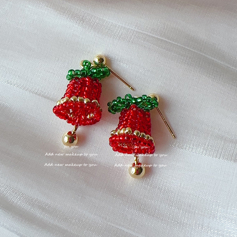 Hesitation Personalized Christmas Bell Cute Everyday Earrings