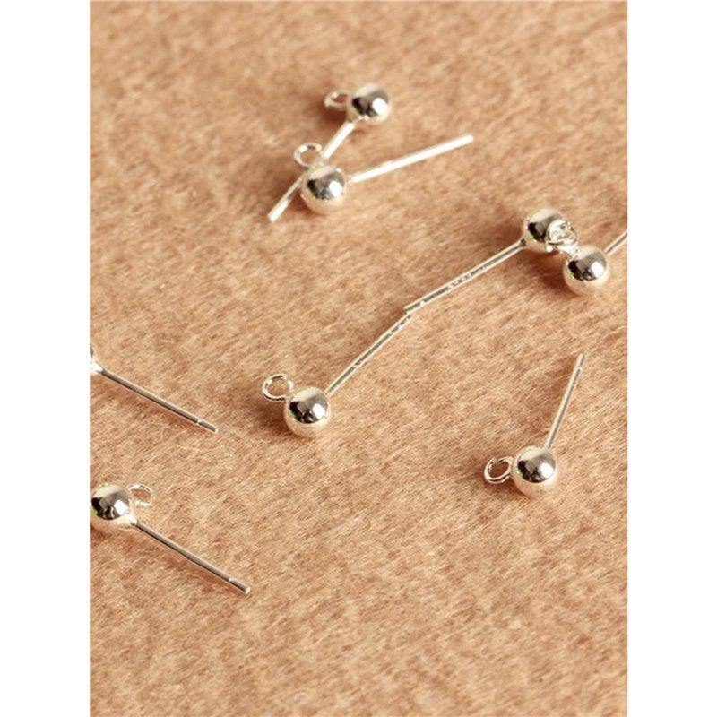 Band Sterling Sier Sliver Beads Scattered Tassel Accessory Strap Stud Earrings