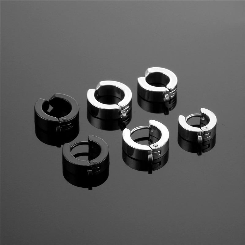 Pretty Men's Stainless Steel Earclip Welding Rings