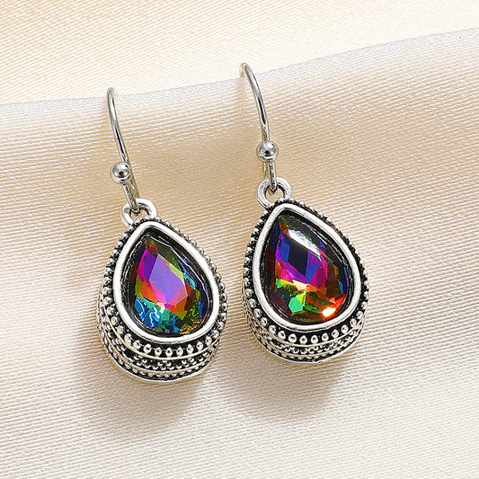 Women's Drop Ethnic Style Creative Design Crystal Earrings