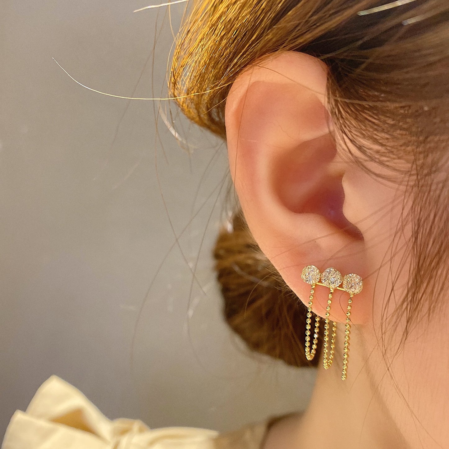 Boucles d'oreilles en perles, légères, de luxe, de tempérament, douces, d'automne