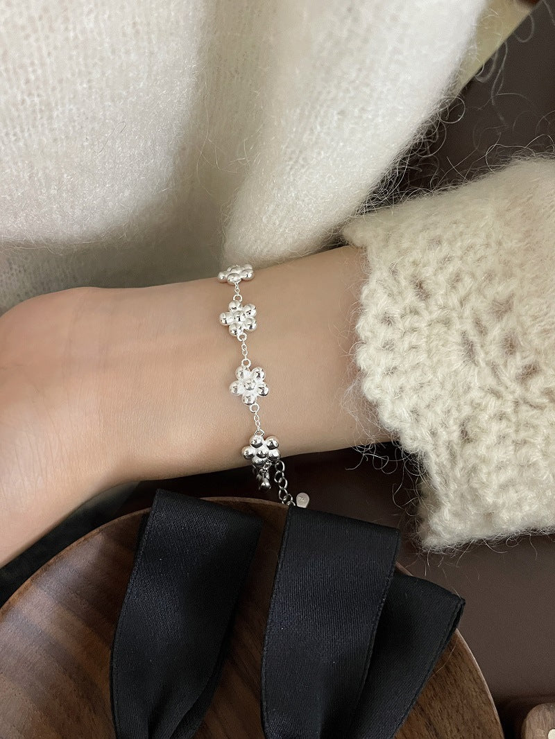 Bracelets femme petites fleurs en argent sterling pour bracelets design