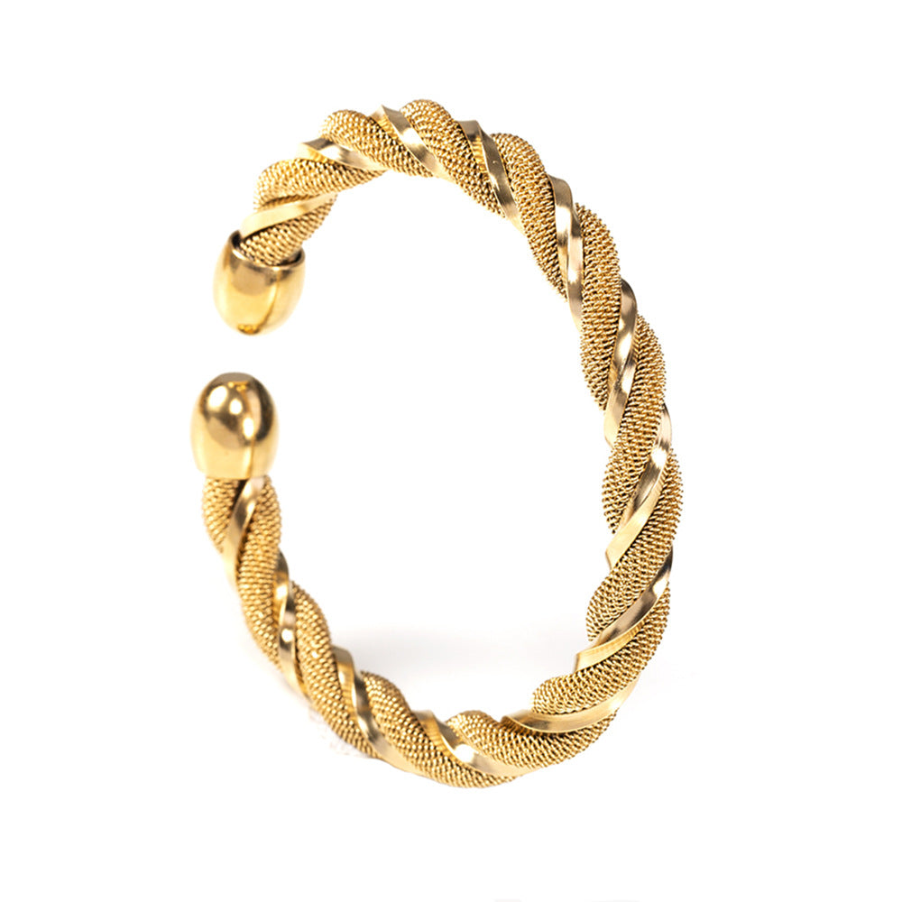Open Titanium Steel Stainless Mixed Exaggerated Bracelet
